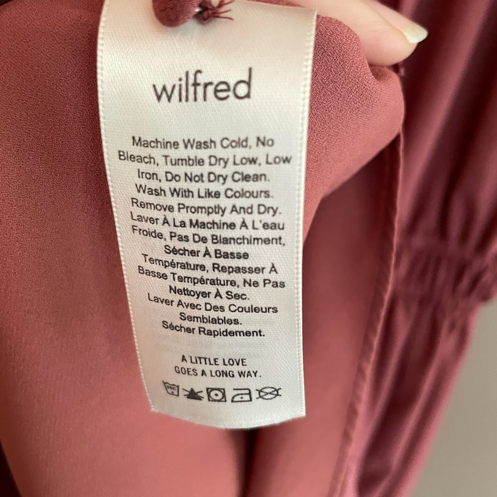Aritzia Wilfred Effet Mini Dress Dusty Rose size XS - Picture 9 of 11